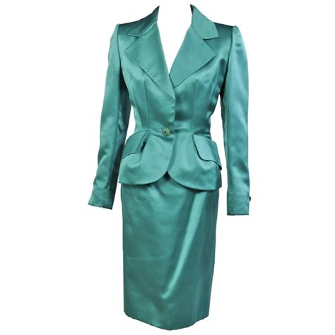 green couture givenchy suit dress button on front|givenchy crochet dresses.